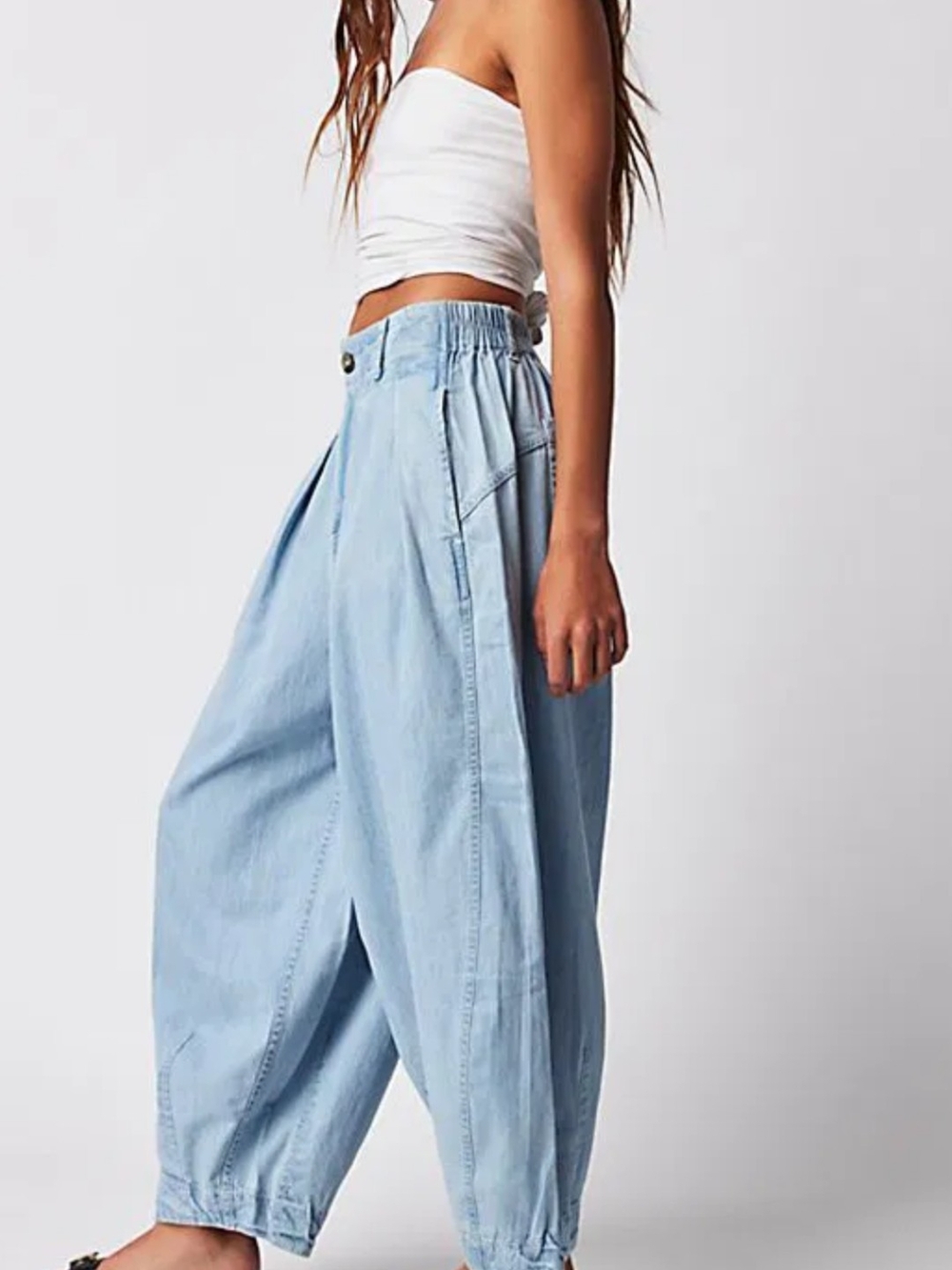 We The Free Light Blue Riley Pull On Pants #381 - Picture 1 of 4